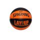 Bola de Basquete Spalding Lay-Up preta e laranja